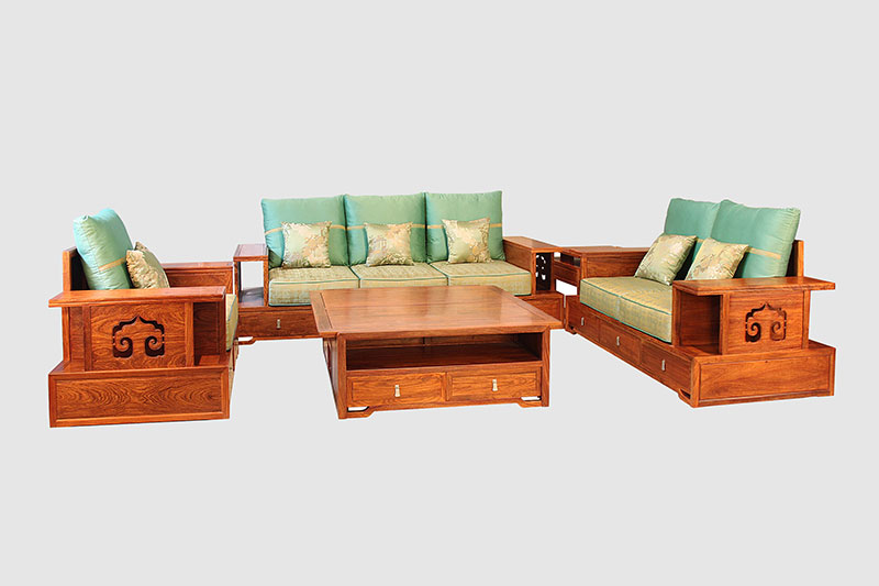祁东中式实木沙发简直太美了